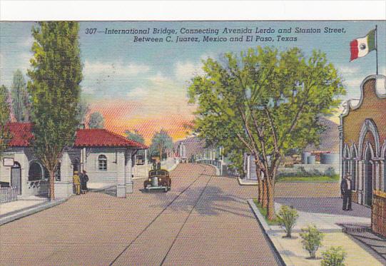 Texas El Paso International Bridge Connecting Avenida Lerdo and Stanton Stree...