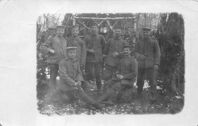 RPPC GERMANY WWI SOLDIER'S FELDPOST MILITARY REAL PHOTO POSTCARD 1916 452