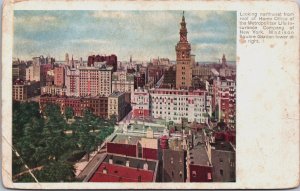 Looking Northwest Roof of Home Office Metropolitan New York City Postcard C098