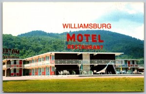 Vtg Kentucky KY Williamsburg Motel Old Chrome View Postcard