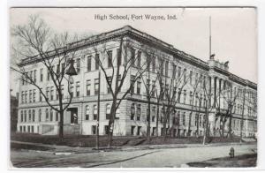 High School Fort Wayne Indiana 1921 postcard