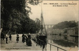 CPA Morlaix- Le Cours Beaumont et le Bassin a flot FRANCE (1026129)