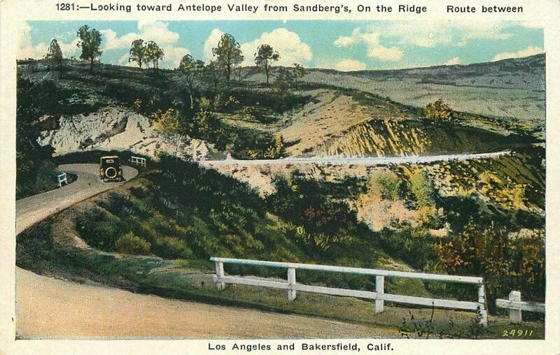 Bakersfield California Los Angeles 1920s Ridge Route Postcard Kashower 20-3698