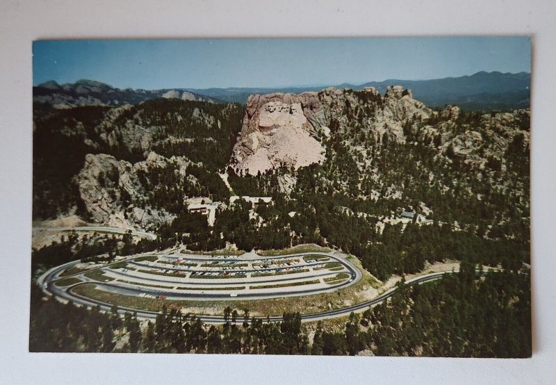 Mount Rushmore Parking Lot Helicopter Black Hills SD Postcard United States South Dakota