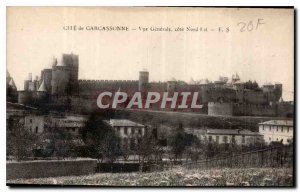 Postcard Old Cite Carcassonne general view North Coast East