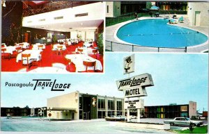 Postcard MOTEL SCENE Pascagoula Mississippi MS AL5921