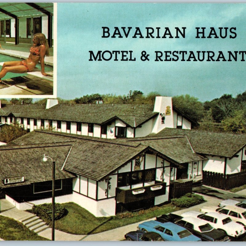 c1970s Des Moines IA Best Western Motel Bavarian Haus Hwy Map Oversized 9 PC 3R