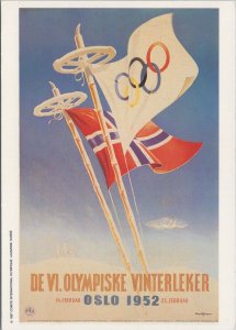 Sports Postcard -Olympiske Vinterleker, Oslo 1952, Mars Advertising  Ref.RR17949