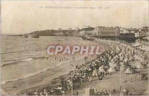 Old Postcard Cote Basque Biarritz La Grande Plage