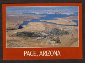 Aerial PAGE ARIZONA Lake Powell Postcard Glen Dam PC AZ