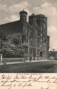 Vintage Postcard 1905 View of O. N. G. Armory Cincinnati Ohio OH