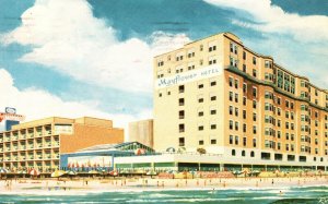 Vintage Postcard 1965 The Mayflower Hotel Motel And Spa Atlantic City New Jersey