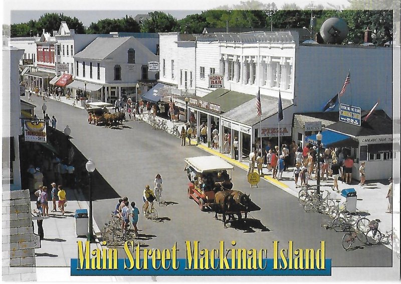 Main Street Mackinac Island Michigan Autos are Banned lots of Fudge! 4 by 6