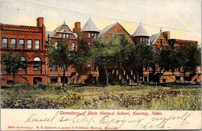 Vtg Kearney Nebraska NE Dormitory of State Normal School 1907 Old View Postcard 