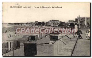 Old Postcard View On The Beach Pornichet Jack Du Boulevard
