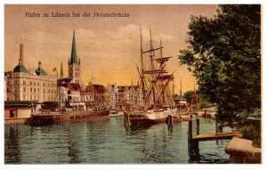 Holstenbrucke , Harbor with Ships