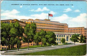 Postcard HOSPITAL SCENE Ann Arbor Michigan MI AK4415