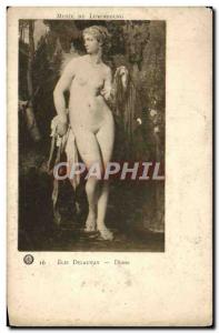 Old Postcard Fantaisie Musee du Luxembourg Elie Delaunay Diane Erotic