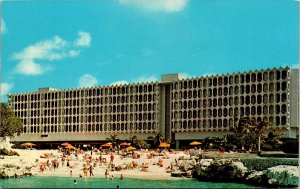 Curacao Hilton Willemstad Curacao NA Beach Swimming VTG Postcard UNP Unused 