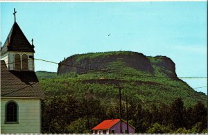 Mount McKay & Indian Reservation Church Thunder Bay Ontario Vtg Postcard