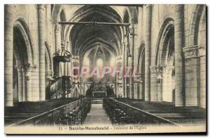 Old Postcard Sainte Menehould Interior From & # 39Eglise