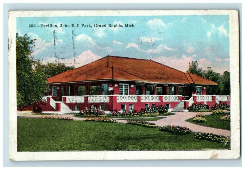 c.1915-20s John Ball Park Pavilion Grand Rapids Michigan Vintage Postcard P79 