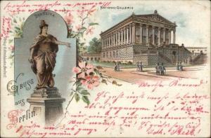 Gruss Aus Berlin National Gallerie c1900 Postcard