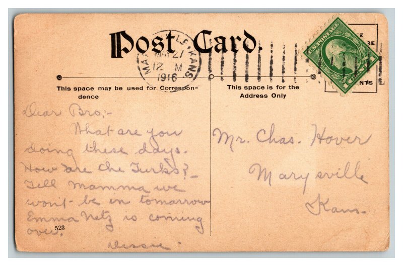 Young America ©1095 U. Co. N. Y. Boy At Beach Postcard Vtg. Standard View Card