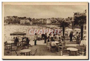 Old Postcard Dinard Terrace of Crystal Hotel