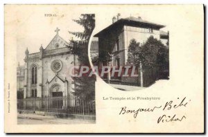 Postcard Old Religion prostestante Epinal Temple and the Protestant church pr...