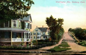 CT Danbury Connecticut Washington Avenue Postcard