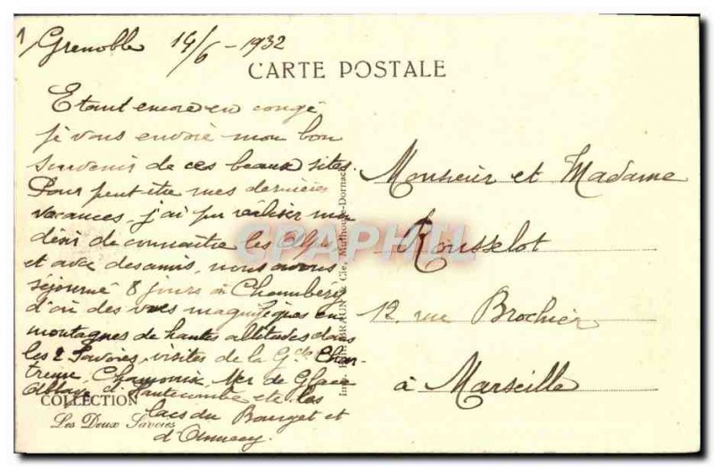 Old Postcard Lake D & # 39Annecy Talloires Hotel De L & # 39abbaye