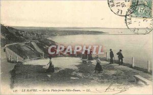 Old Postcard Le Havre On The Platform Felix Faure