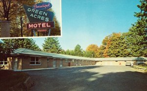 Green Acres Motel - Kinsman, Ohio Postcard