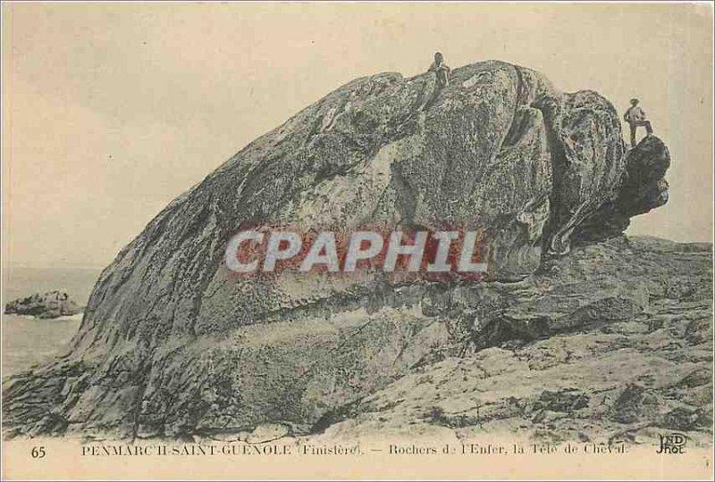 Postcard Old Saint Guenole Penmarch Finistere II Hell Rocks the Horse Head