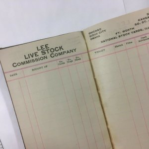 1915-16 Ledger Lee Live Stock Commission Co. Sioux City Chicago Kansas City