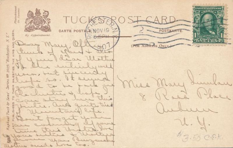 Powers Block Traffic - Rochester, New York - pm 1907 - DB - Tuck