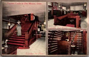 Postcard Multiple Views of Yeomen Castle at Des Moines, Iowa