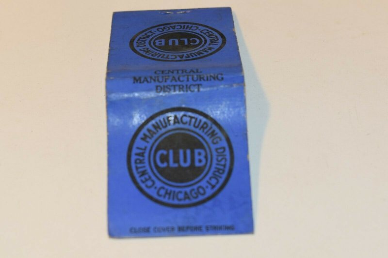 Central Manufacturing District Club 20 Strike Matchbook Cover