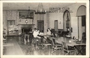 Scott Field IL Service Club c1940 Real Photo Postcard