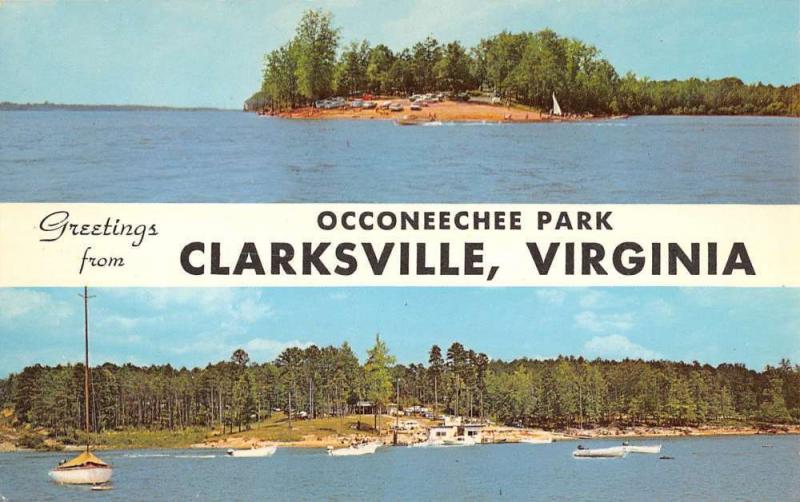 Clarksville Virginia Occoneechee Park Multiview Vintage Postcard K89041