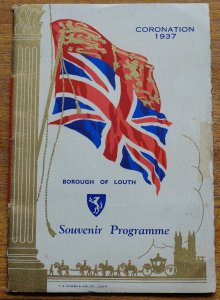 Coronation GVI, 1937, Borough of Louth Official Souvenir programme, 16 pages