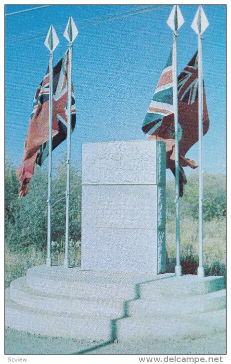 Mackenzie Mounment dedicated to the pioneers of the Peace River country, Brit...