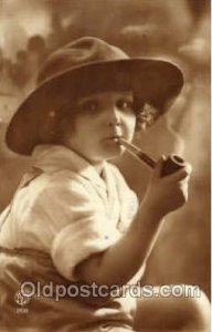 Children Smoking 1926 postal used unknown