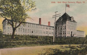 VINTAGE POSTCARD SELZ SHOE FACTORY ELGIN ILLINOIS 1907/1910 ANTIQUE COMMERCIAL