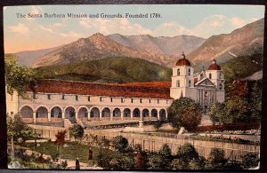 Vintage Postcard 1915 Santa Barbara Mission, Santa Barbara, California (CA)