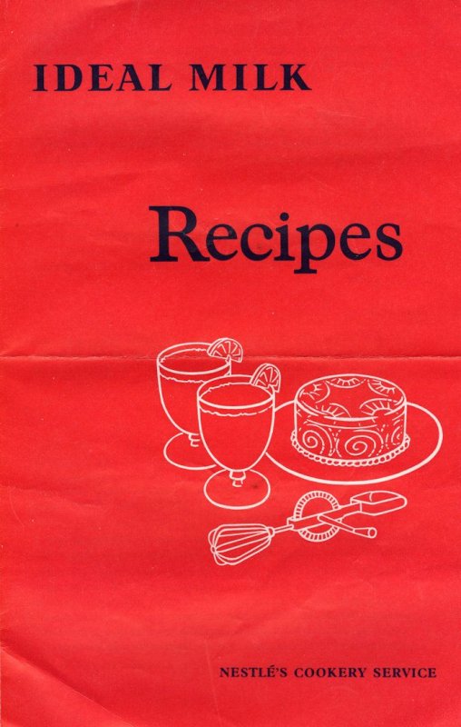 Milk Recipe Book Nestles Chocolate Cookery Service Pamphlet