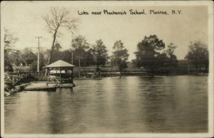 Monroe NY Lake Near Mackenzie School c1920 Real Photo Postcard