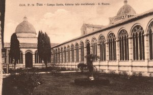 Vintage Postcard Campo Santo Enterno Lato Meridionale O. Pisano Pisa Italy