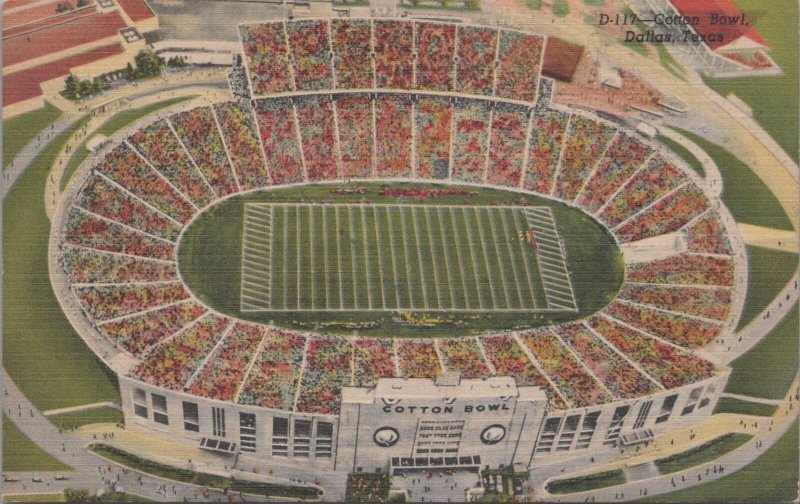 Postcard Sports Stadium Golden Bowl Dallas Texas TX